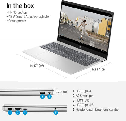 HP Notebook 15.6" FHD Laptop i5-1135G7 8GB 256GB SSD