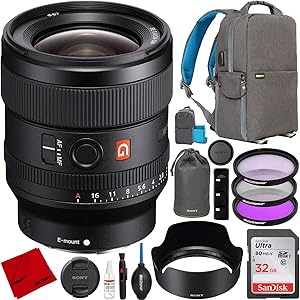 Sony E11SNSEL24F14GM FE 24mm f/1.4 GM Lens Bundle