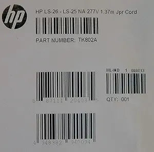 HP LS-26 LS-25 Power Cord Jumper TK802A — main product image