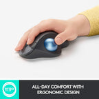 Logitech 910-005867 ERGO M575 Wireless Trackball Mouse - Graphite