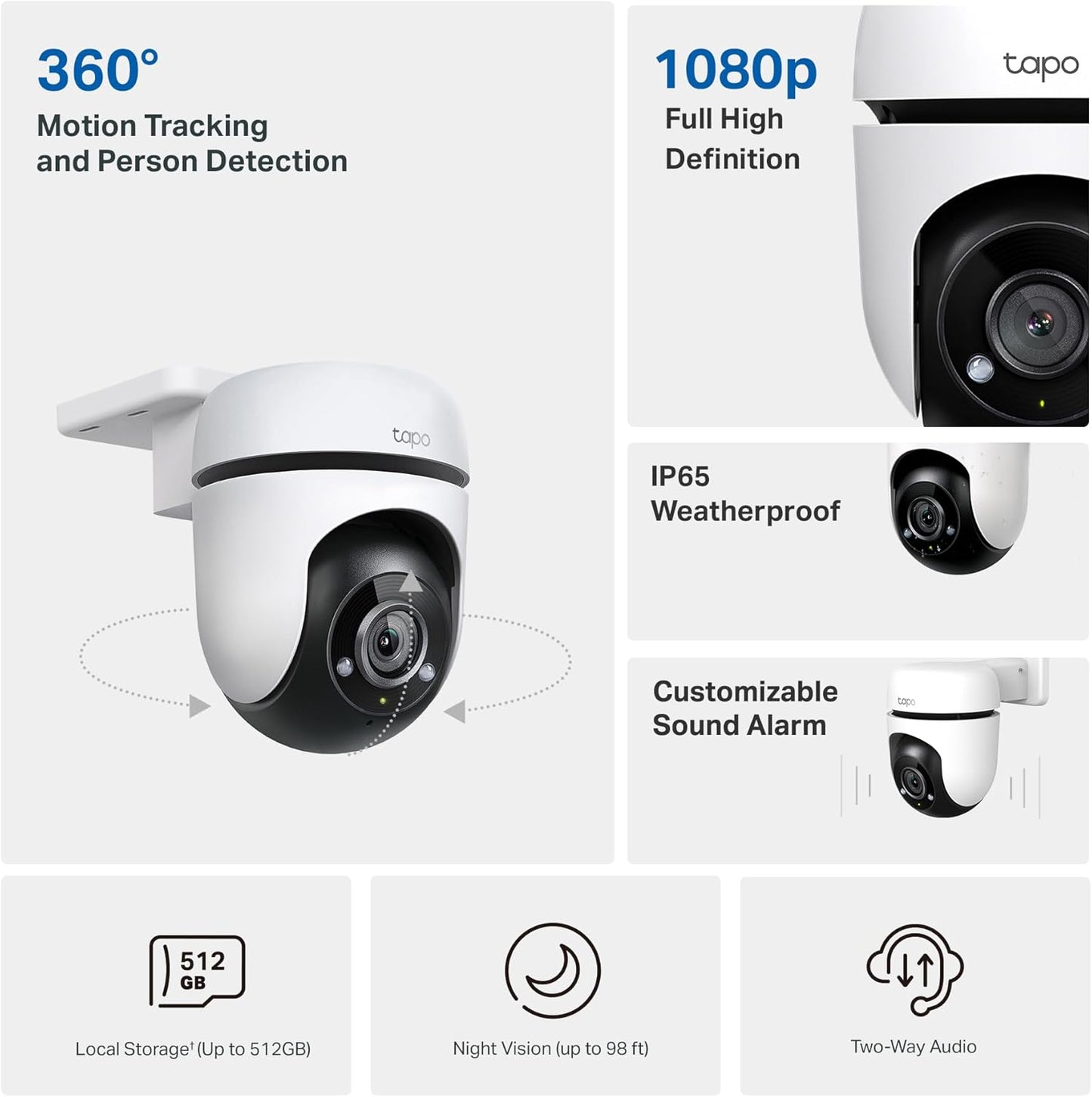 TP-Link Tapo C500 1080P Outdoor Pan/Tilt Security Camera