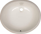 MSI 1714 Oval Porcelain Undermount Bathroom Sink - Bisque