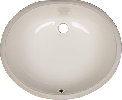 MSI 1714 Oval Porcelain Undermount Bathroom Sink - Bisque