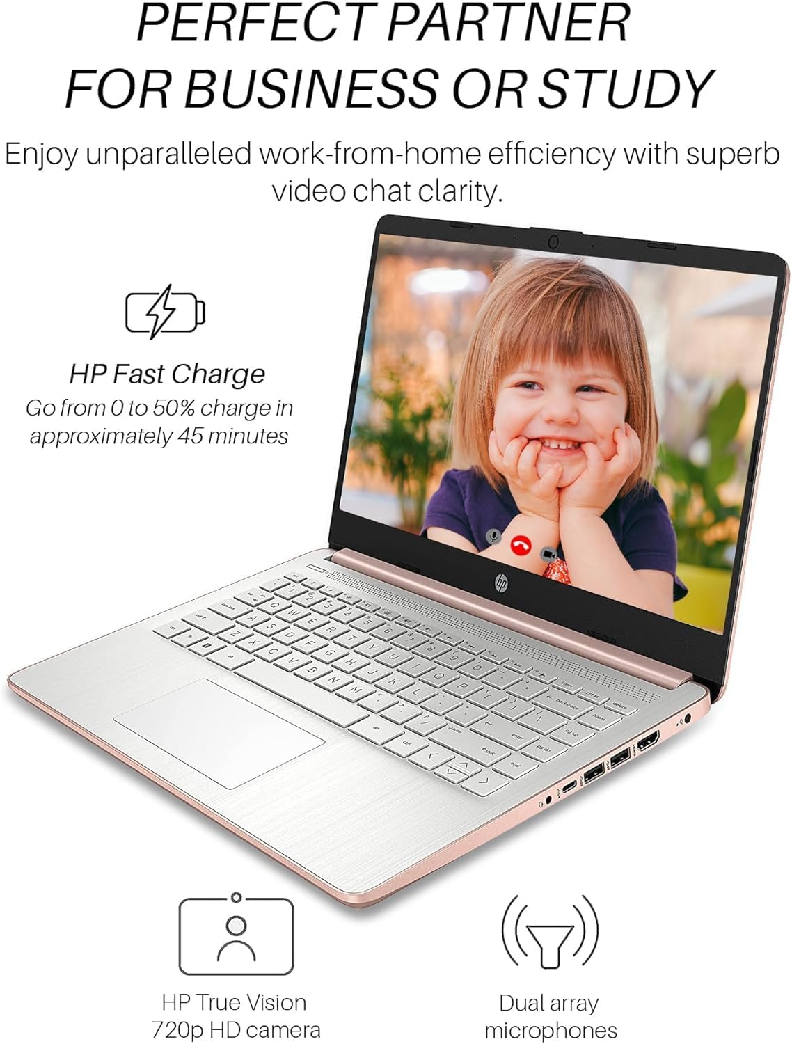 HP hp 14 laptop Quad-Core 16GB 384GB SSD