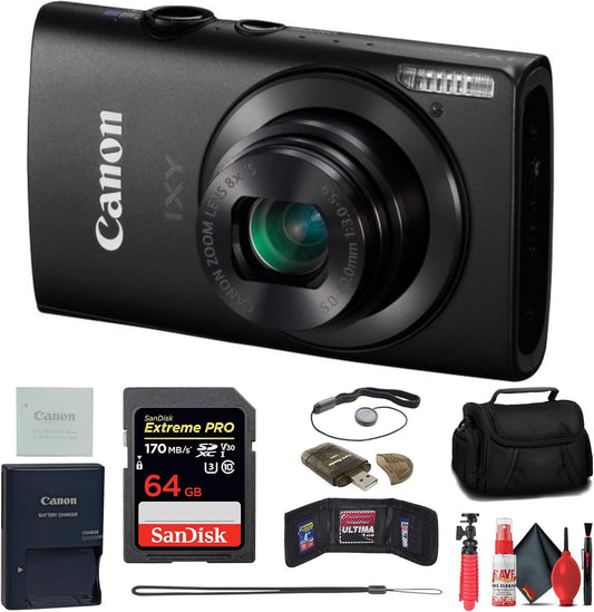 Canon IXY600F Digital Camera Black Bundle Renewed