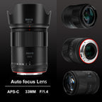 Meike 33mm F1.4 APS-C AF STM Lens for Sony E-Mount