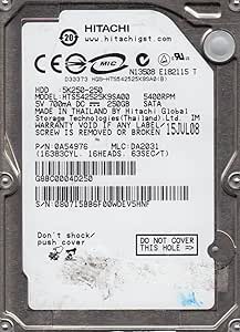 Hitachi HTS542525K9SA00 250GB 2.5" Internal Hard Drive