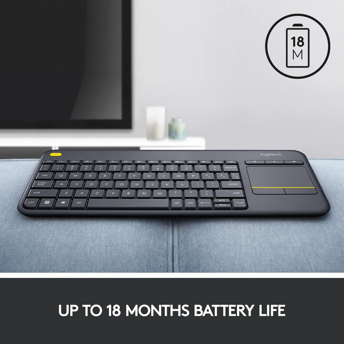 Logitech K400 Plus Wireless Touch Keyboard with Touchpad