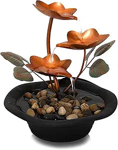 AOC Lotus Leaf Indoor Relaxation Mini Tabletop Fountain