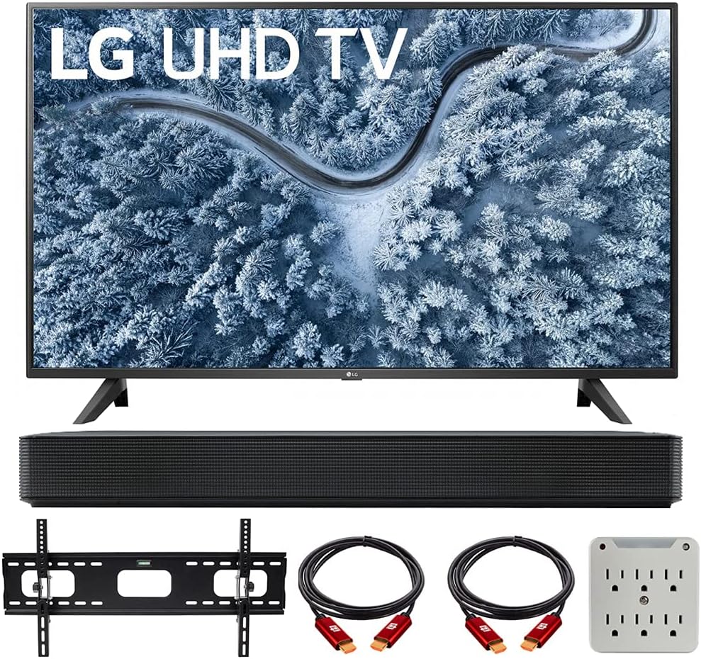 LG E28LG50UP7000PUA 50" 4K Smart TV Soundbar Bundle