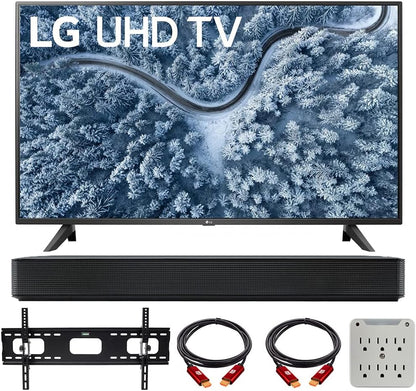 LG E28LG50UP7000PUA 50" 4K Smart TV Soundbar Bundle