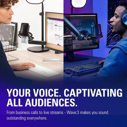 Elgato 10MAB9911-REF Wave:3 White USB Microphone Renewed