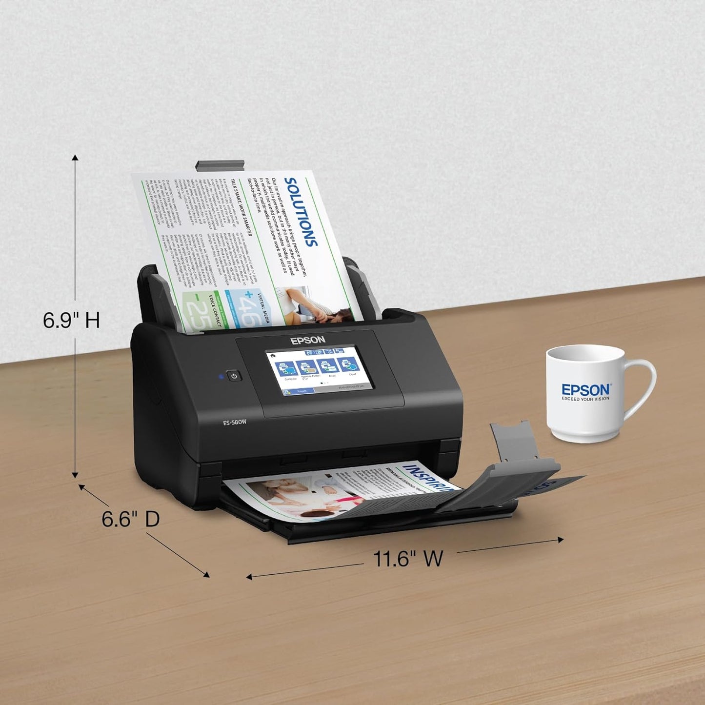 Epson ES-580W Wireless Duplex Desktop Document Scanner
