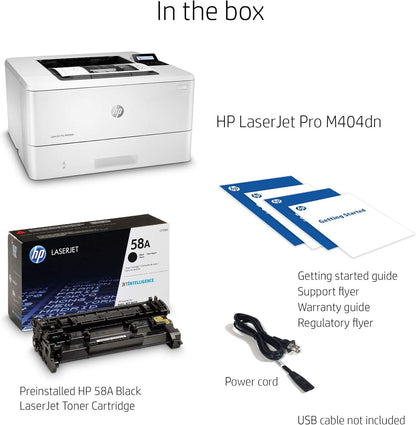 HP W1A53A LaserJet Pro M404dn Laser Printer (Renewed)