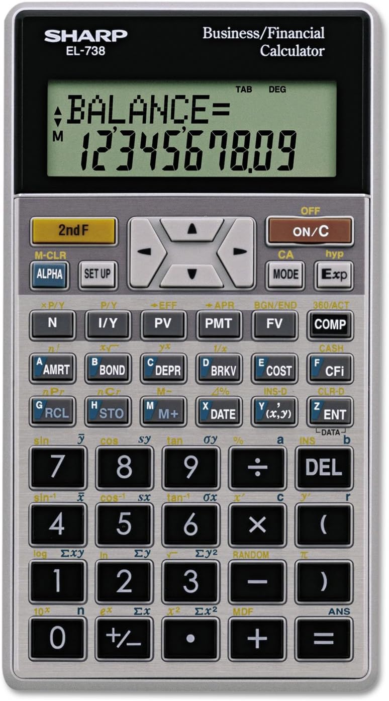 Sharp EL738FB Financial Calculator 10-Digit LCD