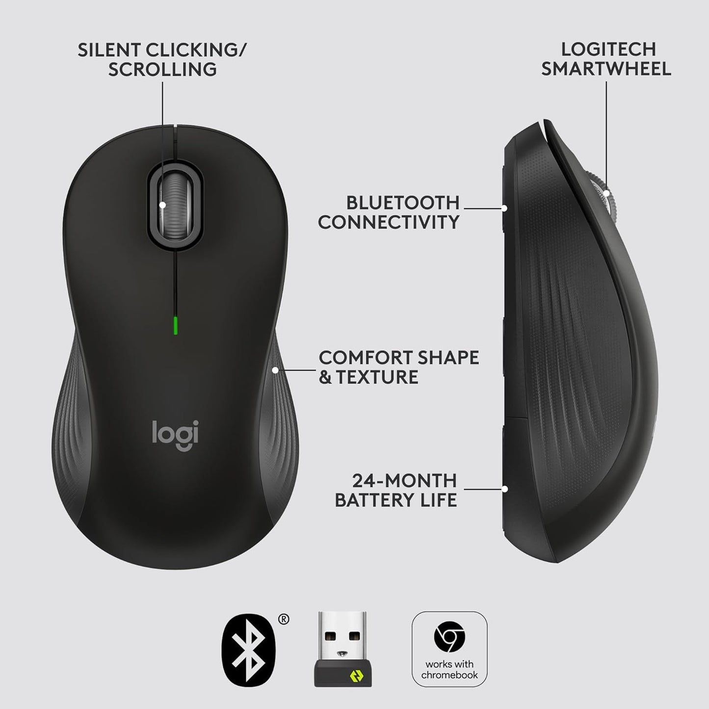 Logitech 910-007237 Signature M550 Wireless Mouse Black