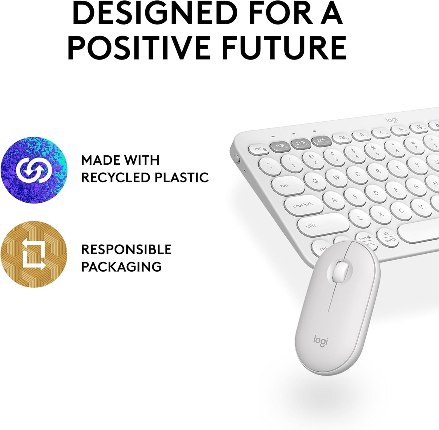 Logitech 920-012198 Pebble 2 Combo - Tonal White