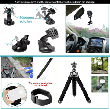Neewer 50-in-1 Action Camera Accessory Kit with Suction Mount