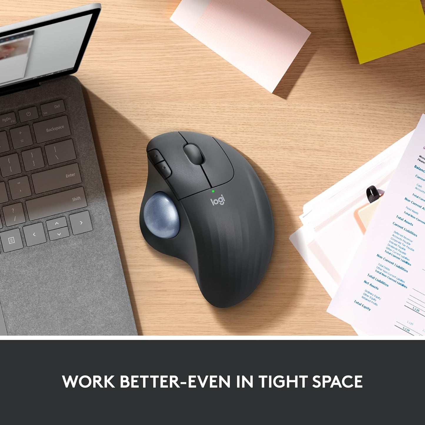 Logitech 910-005867 ERGO M575 Wireless Trackball Mouse - Graphite