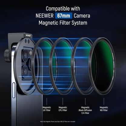 Neewer 10103078 67mm Magnetic Phone Lens Filter Kit