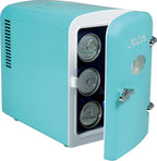 RCA ACMIS129-BLUE Mini Fridge 6-Can Blue Desktop