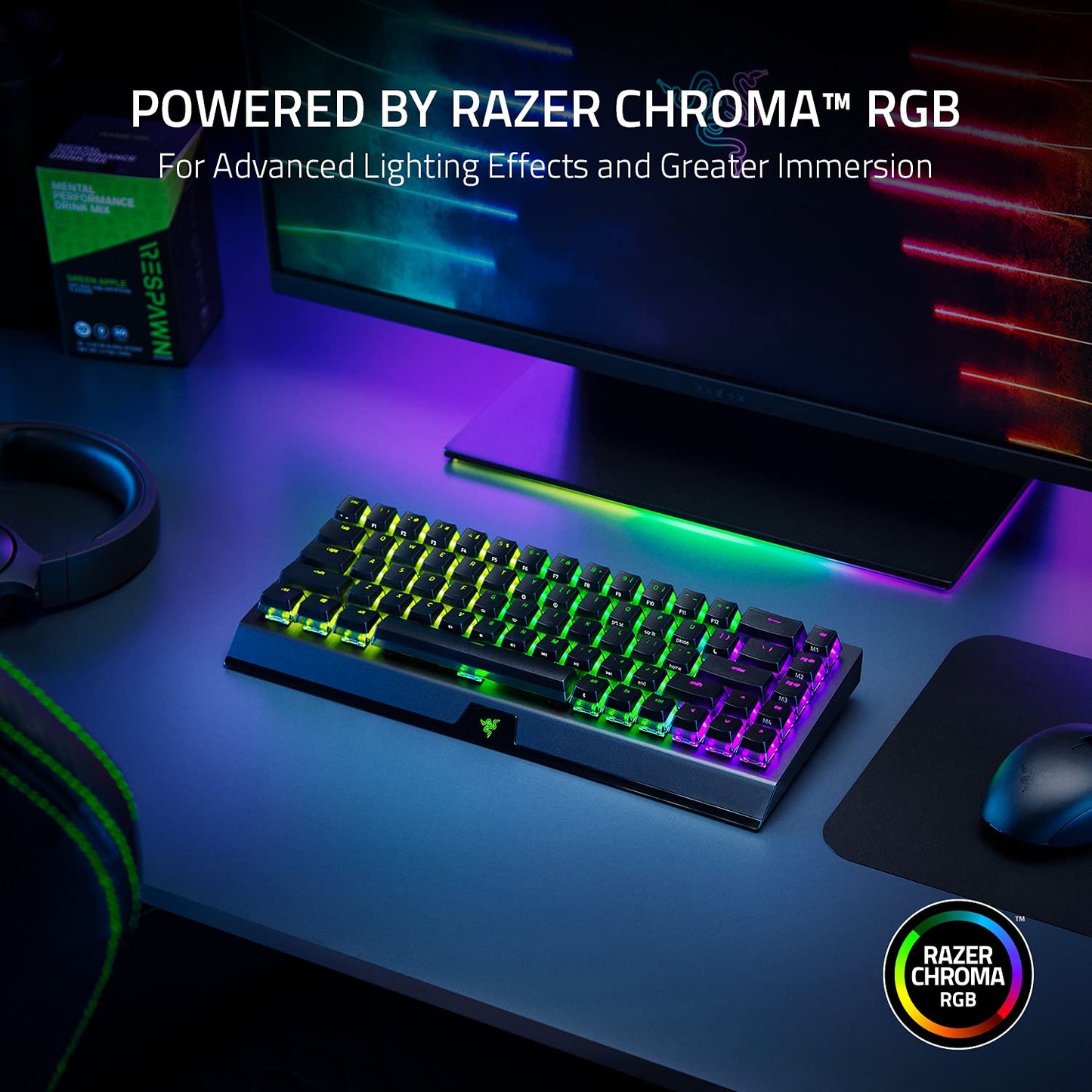 Razer RZ03-05150200-R3U1 BlackWidow V4 Mini Wireless Gaming Keyboard