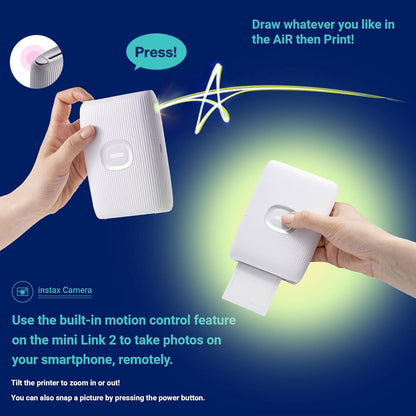 Fujifilm 16767208 Instax Mini Link 2 Smartphone Printer Bundle