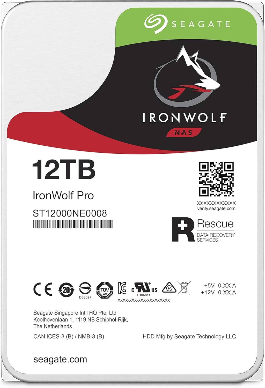Seagate IronWolf Pro 12TB NAS HDD (Renewed)