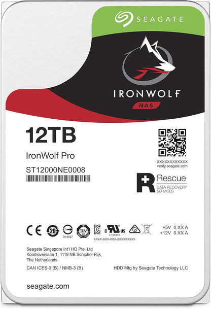 Seagate IronWolf Pro 12TB NAS HDD (Renewed)