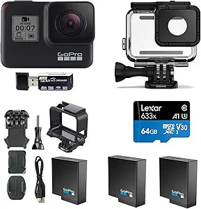 GoPro Hero 7 Action Camera Bundle Extra Batteries Housing