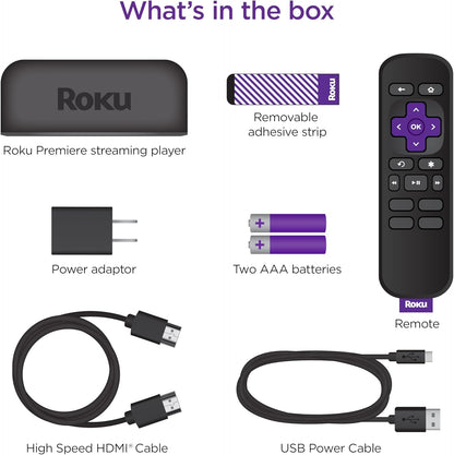 Roku Premiere 3920R 4K/HDR Streaming Media Player