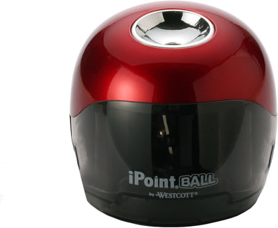 Westcott 15570 iPoint Ball Battery Pencil Sharpener - Red/Black