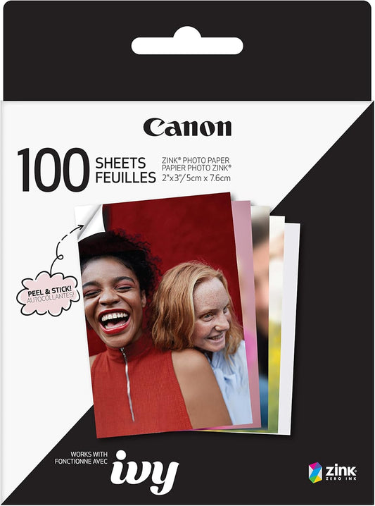 Canon 6135C001AA ZINK 2x3 Photo Sticker Paper (100 Sheets)