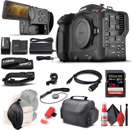 Canon EOS C70 Cinema Camera RF Lens Mount Bundle (Renewed)
