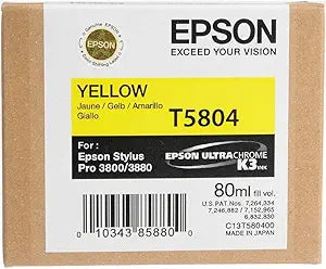 Epson C13T580400 T5804 UltraChrome K3 Yellow Ink — main product image