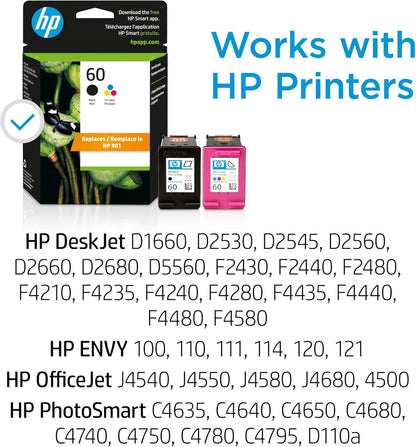 HP N9H63FN 60 Black/Tri-color Ink Cartridge Combo