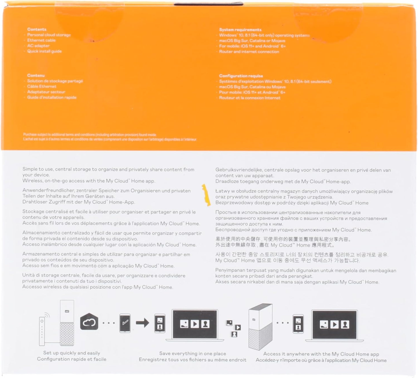 Western Digital WDBVXC0080HWT-EESN 8TB My Cloud Home Personal Storage