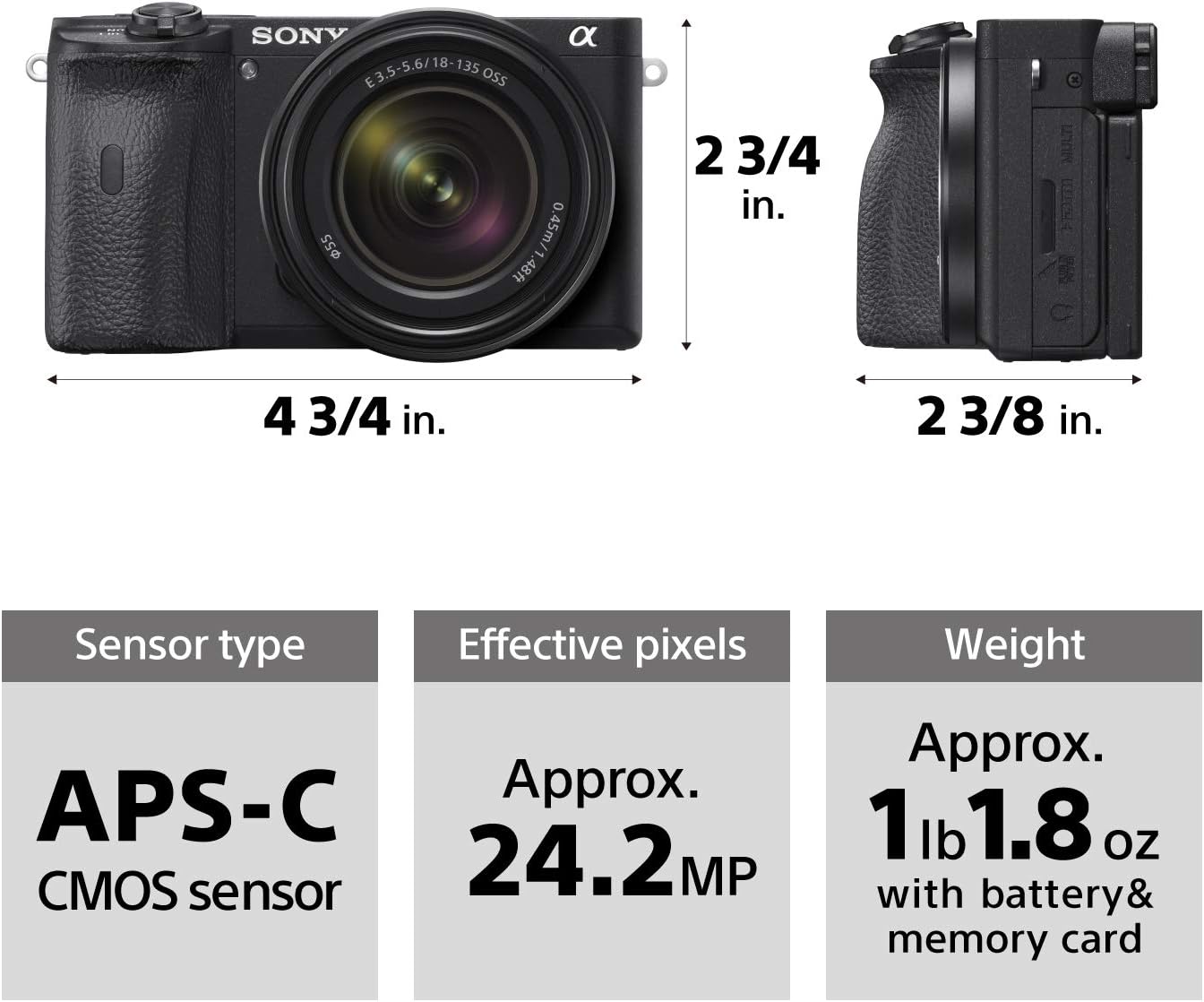 Sony ILCE6600/B Alpha A6600 Mirrorless Camera Body