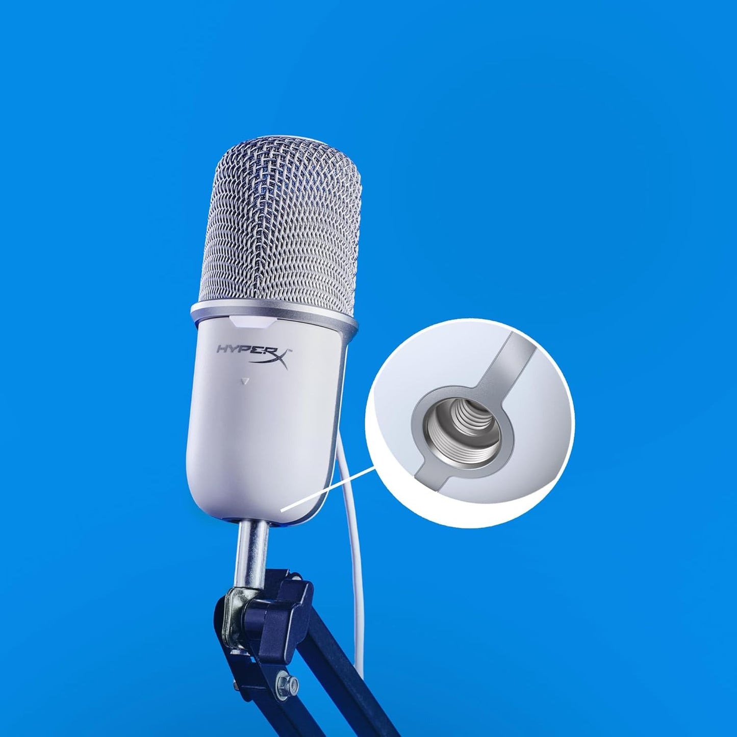HyperX 519T2AA SoloCast USB Condenser Gaming Microphone - White