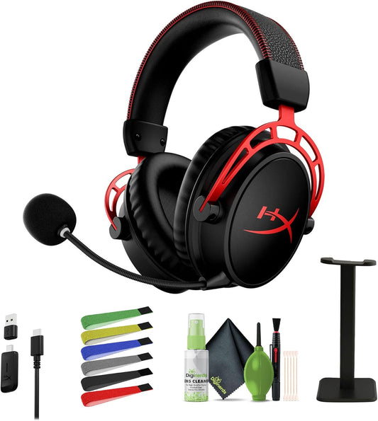 HyperX 4P5D4AA Cloud Alpha Wireless Gaming Headset Bundle Red