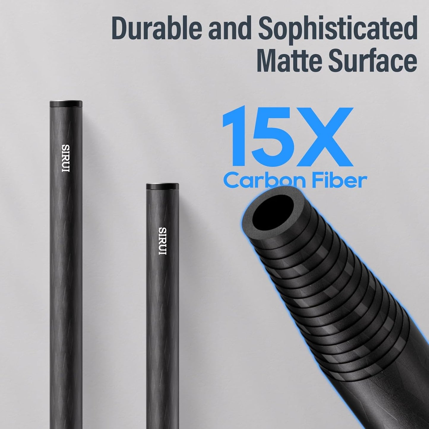 Sirui AM-CR300 15mm Carbon Fiber Rods 12inch Camera Rail