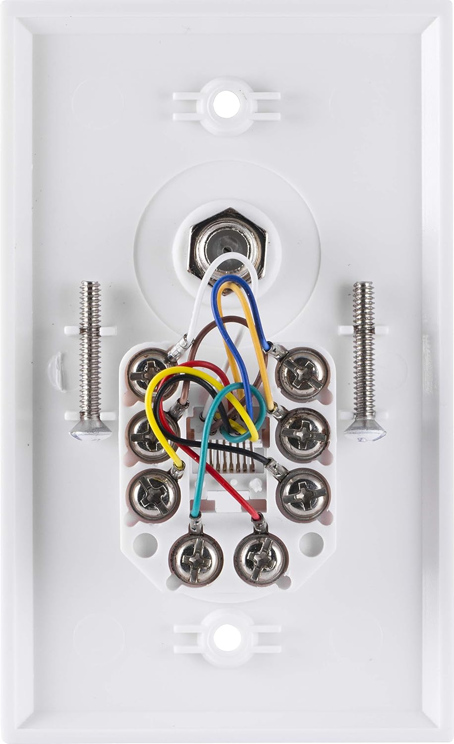 GE 40093 Coaxial Telephone Cable Wall Plate