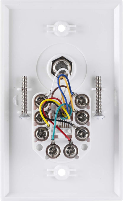 GE 40093 Coaxial Telephone Cable Wall Plate