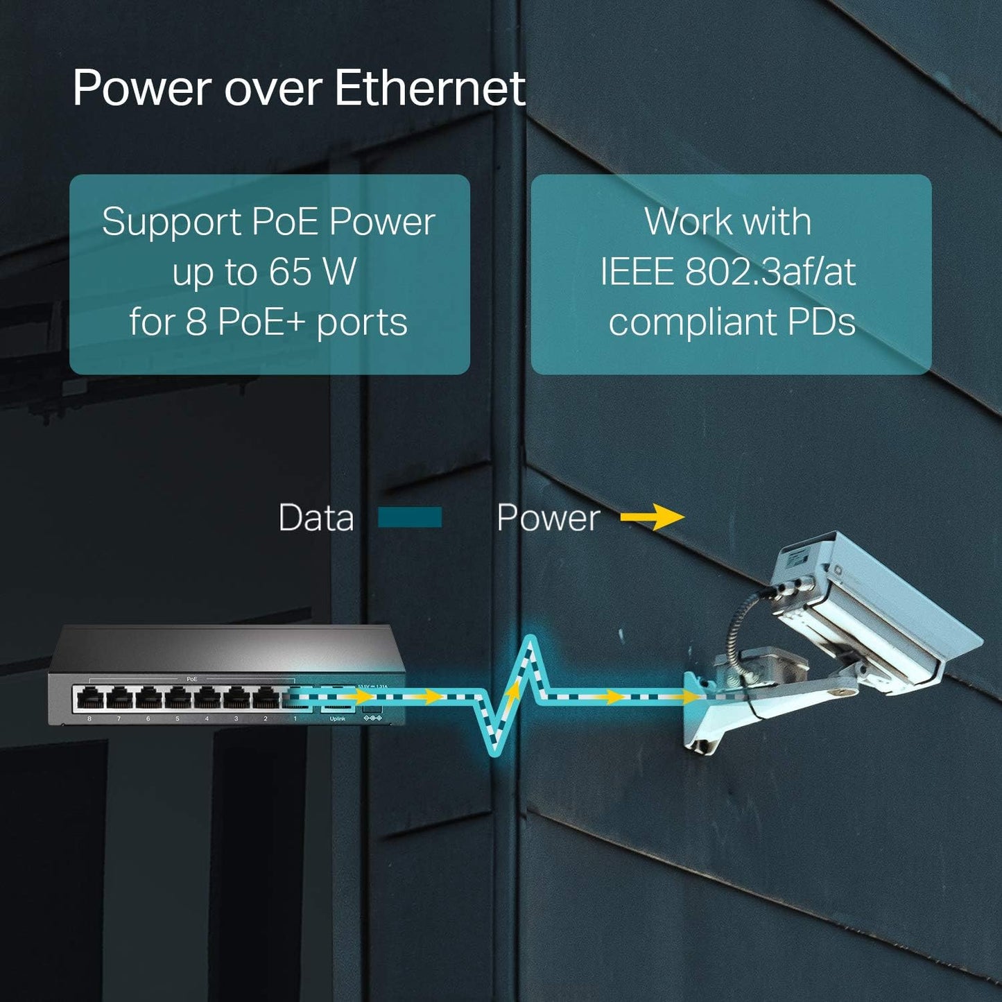 TP-Link TL-SF1009P 9-Port Fast Ethernet PoE+ Switch