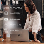 HP G8 Business Laptop Ryzen 5 5500U 1TB SSD