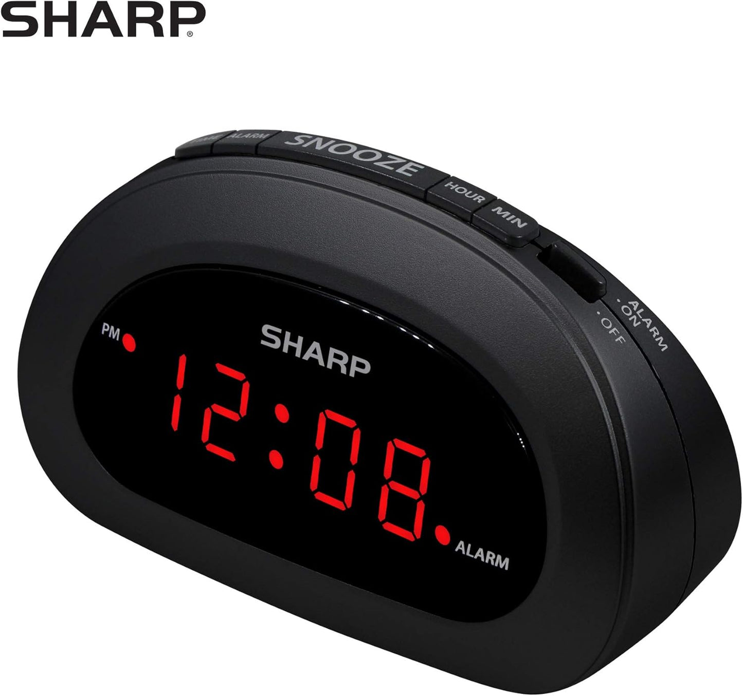 Sharp EL6690B Digital Alarm Clock - Easy Snooze
