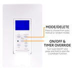 GE 32787 SunSmart Digital In-Wall Timer - White/Almond