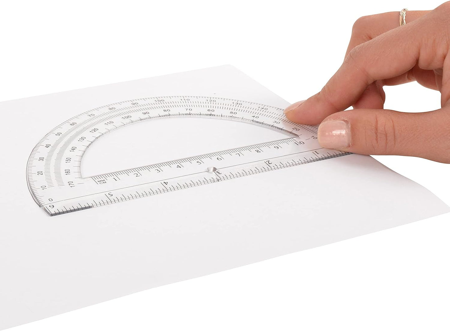 Westcott 11200 6-Inch Clear Plastic Protractor