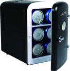 RCA RMIS129-BLACK Arctic Chef Mini Retro 6-Can Refrigerator