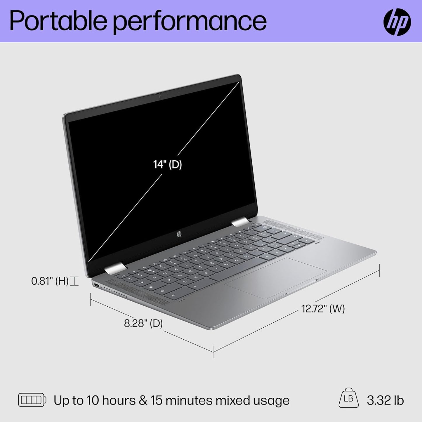 HP 9P989UA#ABA Chromebook Plus x360 14" Touch